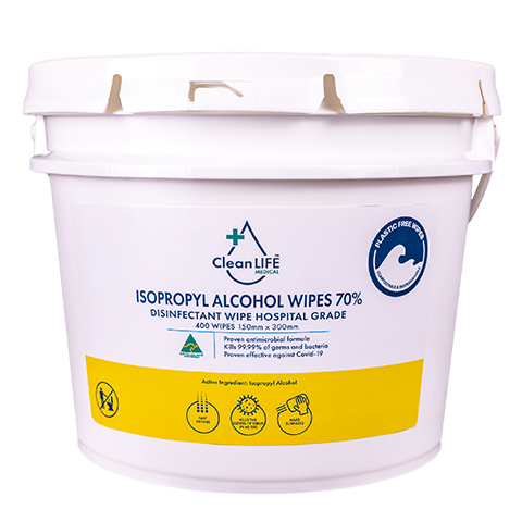 Isopropyl alcohol tub | 400 wipes | CleanLIFE Medical