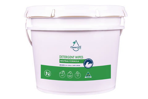 Detergent wipes | 400 wipes | Neutral formula | CleanLIFE Medical