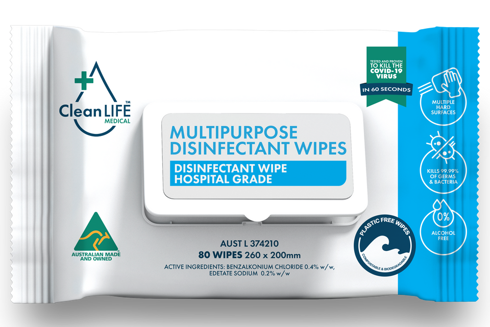 Multipurpose <br>Disinfectant & Detergent wipes