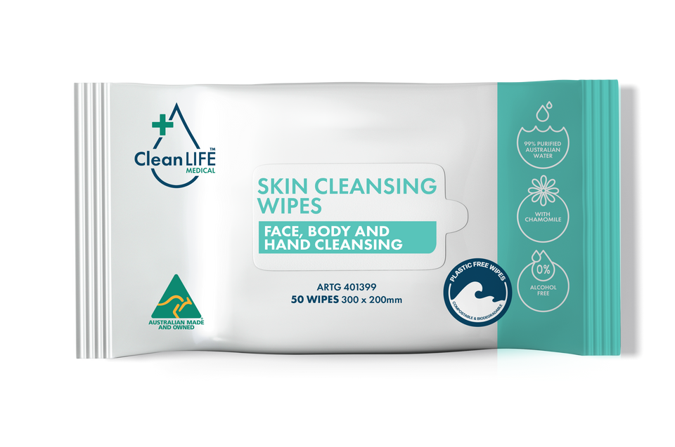 Skin Cleansing Wipes Soft Pack