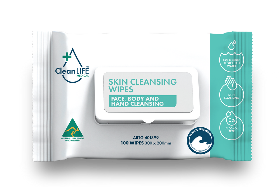 Skin cleansing wipes soft pack | CleanLIFE Medical