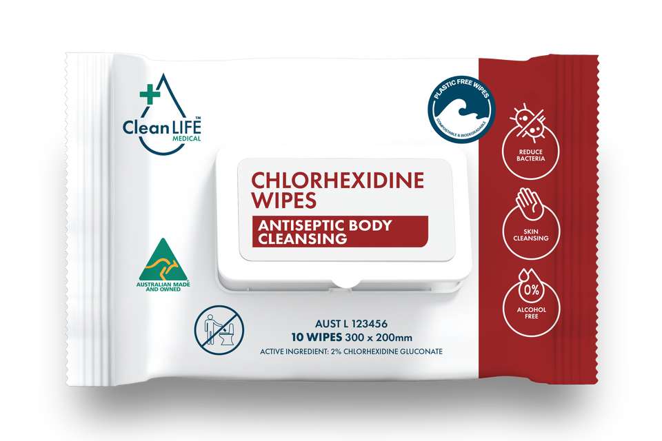 Chg Wipe Rash Chlorhexidine Wipes Soft Pack| CleanLIFE Medical