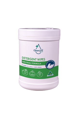 Detergent wipes canister | 75 wipes | CleanLIFE Medical